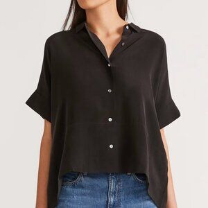 Everlane Washable Clean Silk Short-Sleeve Square Shirt